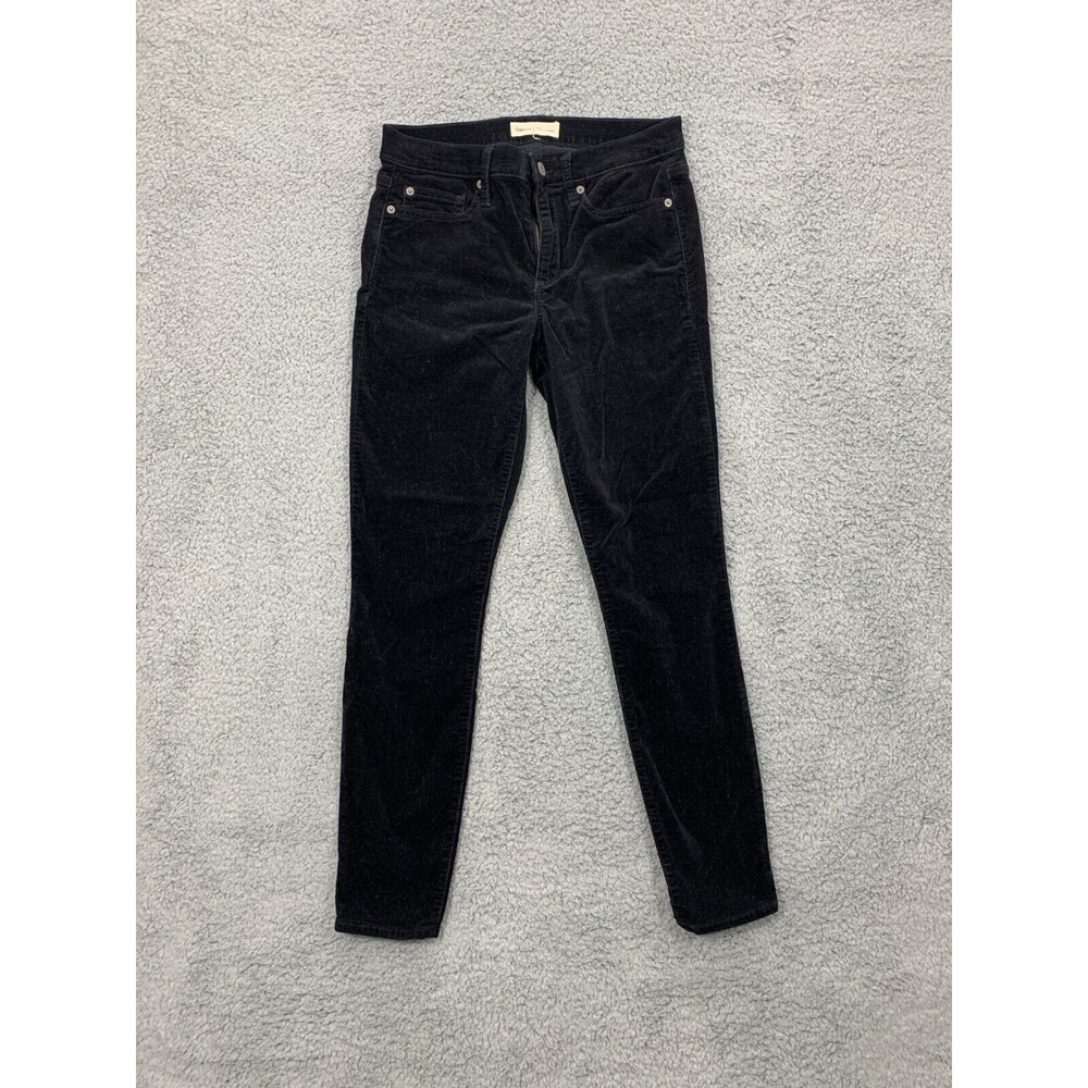 GAP 1969 28R True Skinny Black Denim Velour Jean Pants Stretch Skinny 2017